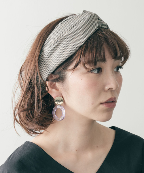 Smelly スメリー の ガンクラブチェックヘアターバン ヘアバンド Wear