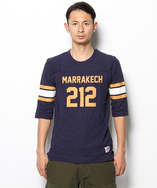 BEAUTY&YOUTH UNITED ARROWS（ビューティーアンドユースユナイテッドアローズ）の「＜HEALTH KNIT＞ FOOTBALL TEE/カットソー（Tシャツ/カットソー・メンズ・オフホワイト/ワインレッド/マスタード/ネイビー・SMALL/MEDIUM/LARGE）」の5枚目の写真