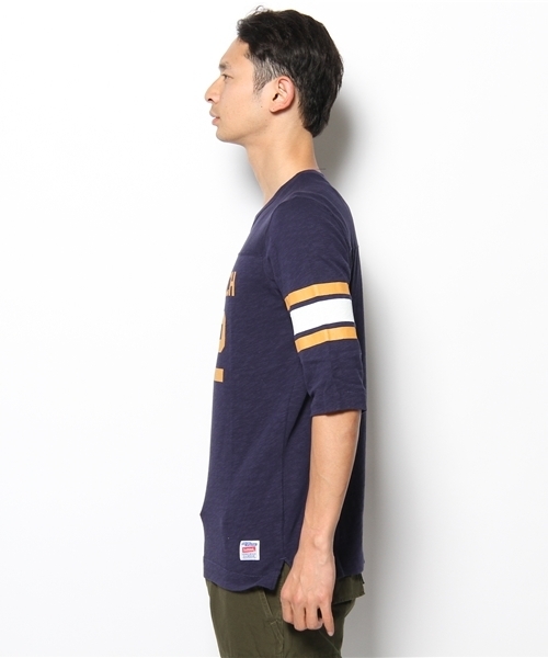 BEAUTY&YOUTH UNITED ARROWS（ビューティーアンドユースユナイテッドアローズ）の「＜HEALTH KNIT＞ FOOTBALL TEE/カットソー（Tシャツ/カットソー・メンズ・オフホワイト/ワインレッド/マスタード/ネイビー・SMALL/MEDIUM/LARGE）」の6枚目の写真