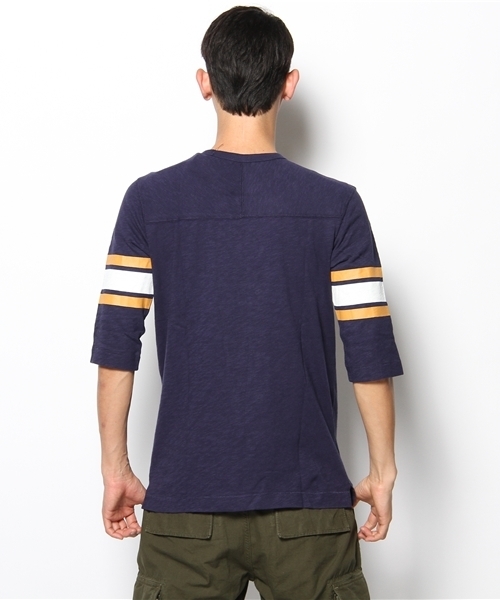 BEAUTY&YOUTH UNITED ARROWS（ビューティーアンドユースユナイテッドアローズ）の「＜HEALTH KNIT＞ FOOTBALL TEE/カットソー（Tシャツ/カットソー・メンズ・オフホワイト/ワインレッド/マスタード/ネイビー・SMALL/MEDIUM/LARGE）」の7枚目の写真