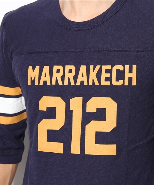 BEAUTY&YOUTH UNITED ARROWS（ビューティーアンドユースユナイテッドアローズ）の「＜HEALTH KNIT＞ FOOTBALL TEE/カットソー（Tシャツ/カットソー・メンズ・オフホワイト/ワインレッド/マスタード/ネイビー・SMALL/MEDIUM/LARGE）」の9枚目の写真