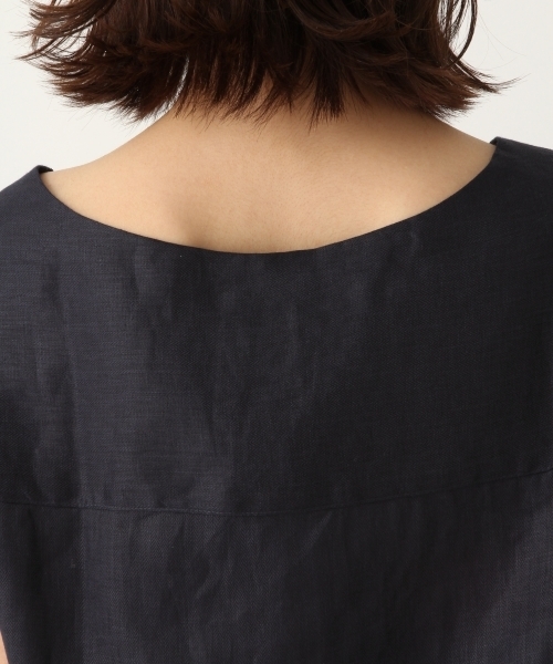 A part by（アパートバイ）の「LヘリンボンNCシャツSS 795826（シャツ/ブラウス・レディース・ネイビー/ブラウン/アイボリー・FREE）」の19枚目の写真