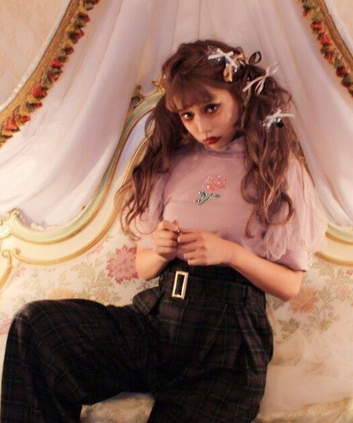 Swankiss（スワンキス）の「RS twinkle TOPS（Tシャツ/カットソー・レディース・ホワイト/ピンク/ブラック・FREE）」の3枚目の写真