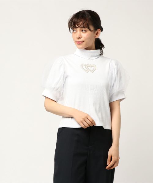 Swankiss（スワンキス）の「RS twinkle TOPS（Tシャツ/カットソー・レディース・ホワイト/ピンク/ブラック・FREE）」の6枚目の写真