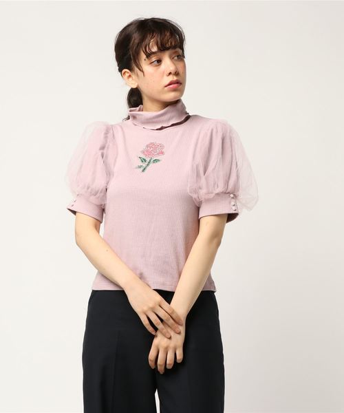Swankiss（スワンキス）の「RS twinkle TOPS（Tシャツ/カットソー・レディース・ホワイト/ピンク/ブラック・FREE）」の8枚目の写真