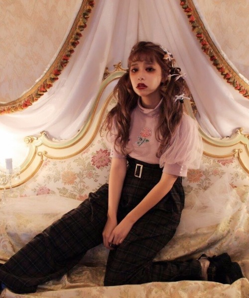 Swankiss（スワンキス）の「RS twinkle TOPS（Tシャツ/カットソー・レディース・ホワイト/ピンク/ブラック・FREE）」の9枚目の写真