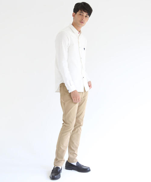 coen(コーエン)の「微光沢5ポケットスリムテーパードパンツ(スマートフォンポケット搭載)(その他パンツ・メンズ・ベージュ/ネイビー/オリーブ・MEDIUM/SMALL/LARGE/X-LARGE)」の16枚目の写真