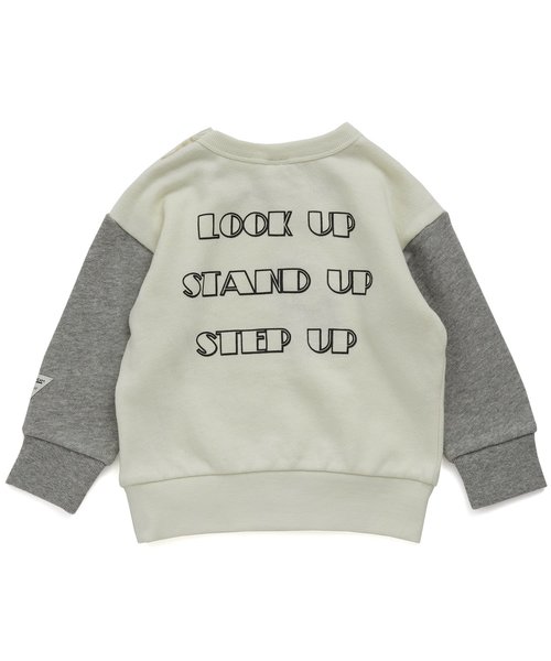 BREEZE（ブリーズ）の「袖切替トレーナー（スウェット・キッズ・カーキ/ネイビー/キナリ・80/90/110/140/130/120/100）」の4枚目の写真