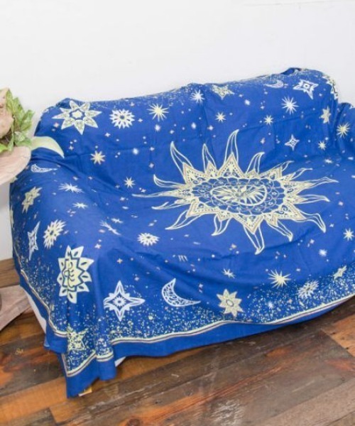 チャイハネ 夜空に輝く月星ベッドカバー マルチクロス 寝具 チャイハネ チャイハネ のファッション通販 Zozotown