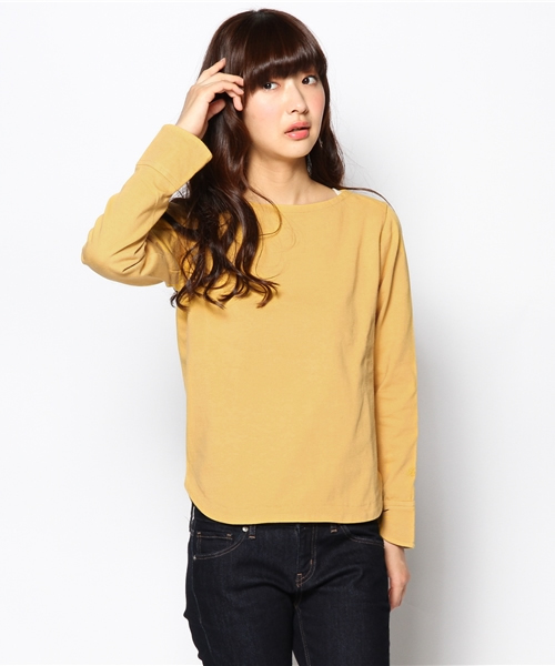 URBAN RESEARCH DOORS WOMENS（アーバンリサーチ ドアーズ ウィメンズ）の「FORK&SPOON　Marine Boat Neck（Tシャツ/カットソー・レディース・ボルドー/トップグレー/ネイビー/オリーブ/オフホワイト/イエロー・ONE）」の15枚目の写真