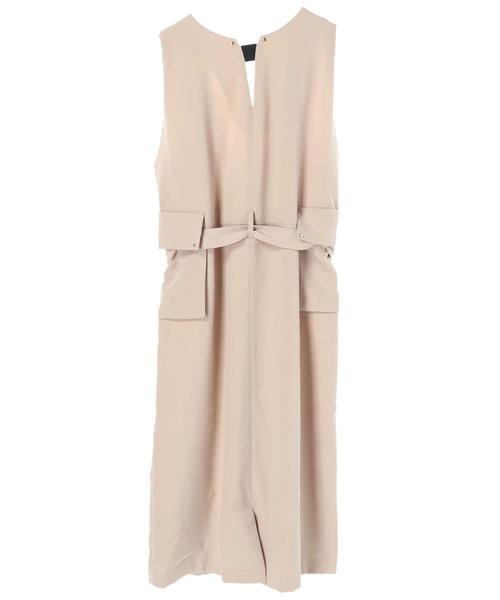 Editt by YECCA VECCA（エディットバイイェッカヴェッカ）の「オーバーポケットジャンスカ（ジャンパースカート・レディース・ブラック/ベージュ/カーキ・FREE）」の13枚目の写真