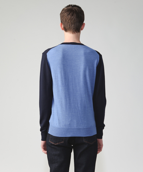 MAISON KITSUNÉ バーガンディ Vネックセーター M MAISON KITSUNE メゾンキツネ Vネック カーディガン/FOX HEAD