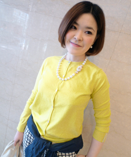 GALLARDAGALANTE(ガリャルダガランテ)の「シルクコットンBASICカーディガン(カーディガン/ボレロ・レディース・ブルー/ライトグレー/ネイビー/イエロー・FREE)」の5枚目の写真