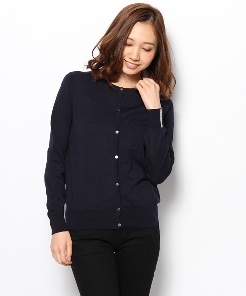 GALLARDAGALANTE(ガリャルダガランテ)の「シルクコットンBASICカーディガン(カーディガン/ボレロ・レディース・ブルー/ライトグレー/ネイビー/イエロー・FREE)」の2枚目の写真