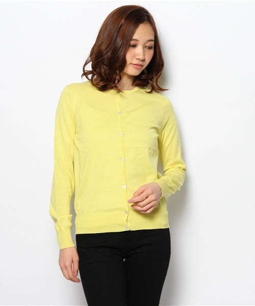 GALLARDAGALANTE(ガリャルダガランテ)の「シルクコットンBASICカーディガン(カーディガン/ボレロ・レディース・ブルー/ライトグレー/ネイビー/イエロー・FREE)」の4枚目の写真