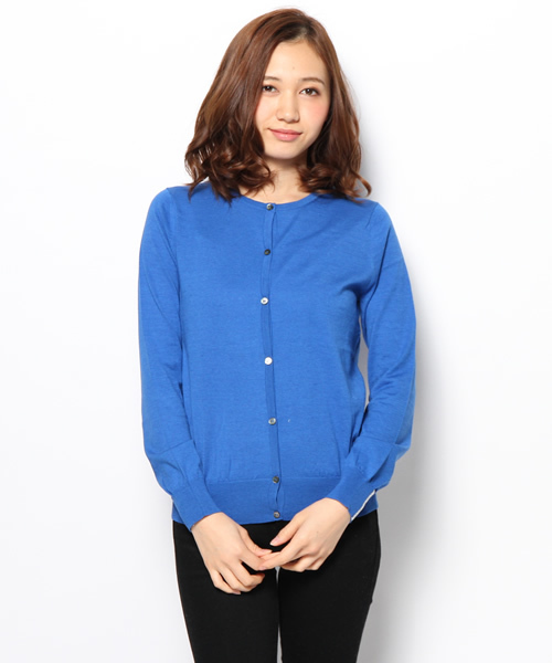 GALLARDAGALANTE(ガリャルダガランテ)の「シルクコットンBASICカーディガン(カーディガン/ボレロ・レディース・ブルー/ライトグレー/ネイビー/イエロー・FREE)」の3枚目の写真