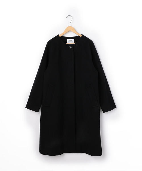 coen（コーエン）の「【WEB限定 着丈100～102㎝】イタリアンリサイクルウールノーカラーロングコート(ネイビー)（その他アウター・レディース・ネイビー・LARGE/MEDIUM）」の10枚目の写真