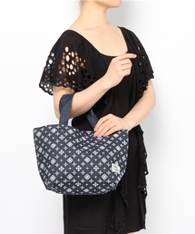 【美品】Daily russet ネイビー デニム バッグ 大きめ 花柄 Amazon.co.jp: Daily russetデイリーラシット デニム大型トート