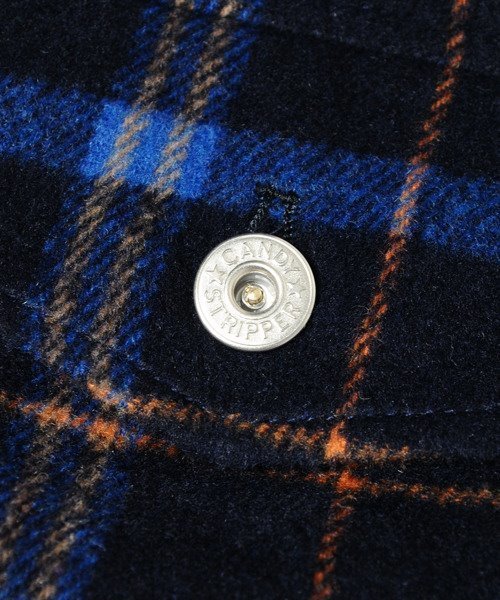 Candy Stripper（キャンディストリッパー）の「FINE CHECK ジャケット（その他アウター・レディース・ブラウン/ブルー/グリーン・1/2）」の4枚目の写真