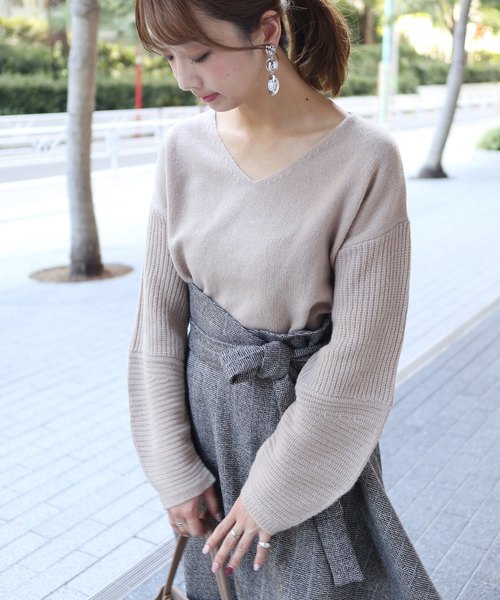 セール ブランド古着 Vネックニット ニット セーター Noble ノーブル のファッション通販 Zozoused