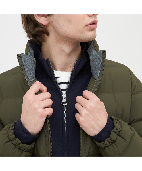 AIGLE（エーグル）の「撥水 チューブダウン スタンドカラー ジャケット（ダウンジャケット/コート・メンズ・カーキ/ワイン/ダークネイビー・SMALL/MEDIUM/LARGE/X-LARGE）」の5枚目の写真