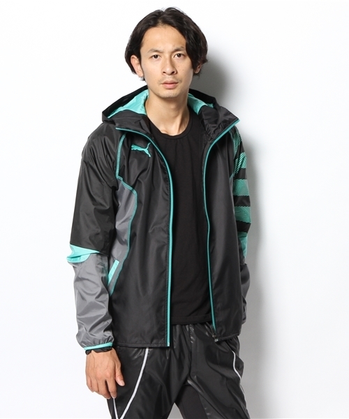 PUMA（プーマ）の「IT 裏付きウーブンジャケット - evo TRG（ナイロンジャケット・メンズ・ブラック/レッド/イエロー・LARGE/SMALL/MEDIUM/XO/O）」の13枚目の写真