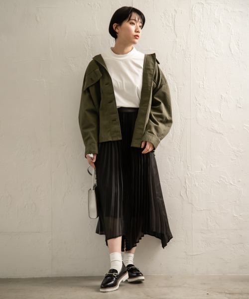 PAGEBOY(ページボーイ)の「イソザイシアープリーツスカート(スカート・レディース・オフホワイト/ブラック/パープル・FREE)」の6枚目の写真