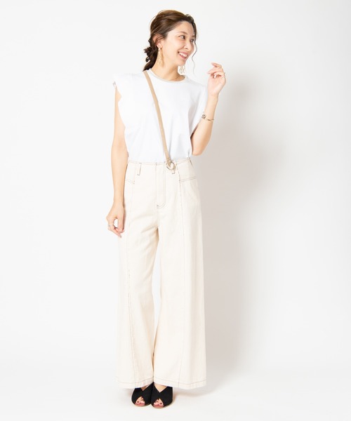 LAYMEE（レイミー）の「Fond pants / フォンドパンツ（チノパンツ・レディース・ホワイト/ピンク・FREE）」の15枚目の写真