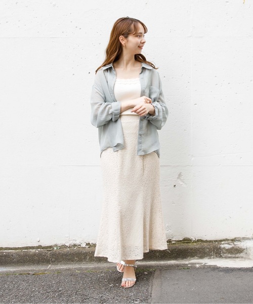 flower(フラワー)の「プレイフルレーススカート(スカート・レディース・アイボリー/ブルー/ピンク・FREE)」の16枚目の写真