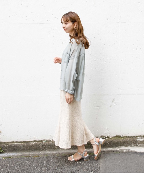 flower(フラワー)の「プレイフルレーススカート(スカート・レディース・アイボリー/ブルー/ピンク・FREE)」の13枚目の写真