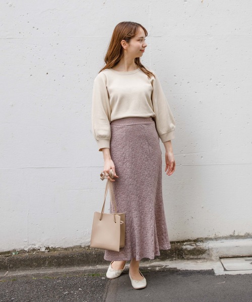 flower(フラワー)の「プレイフルレーススカート(スカート・レディース・アイボリー/ブルー/ピンク・FREE)」の11枚目の写真