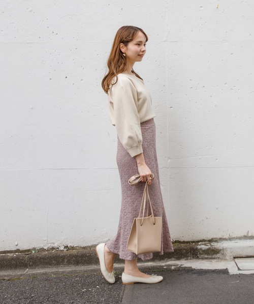 flower(フラワー)の「プレイフルレーススカート(スカート・レディース・アイボリー/ブルー/ピンク・FREE)」の10枚目の写真