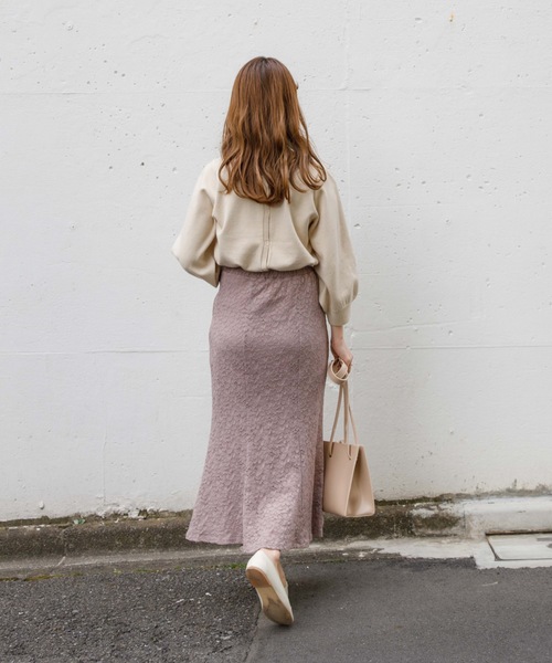 flower(フラワー)の「プレイフルレーススカート(スカート・レディース・アイボリー/ブルー/ピンク・FREE)」の8枚目の写真