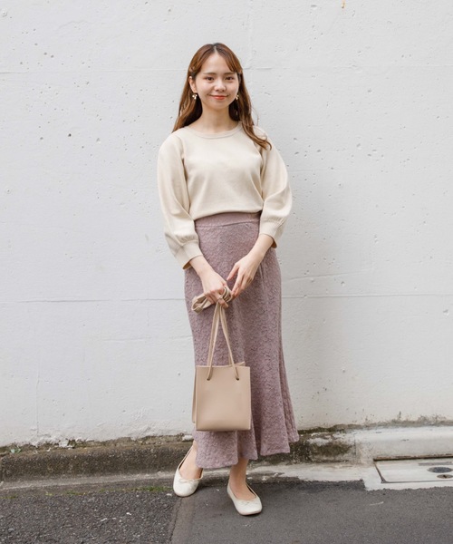 flower(フラワー)の「プレイフルレーススカート(スカート・レディース・アイボリー/ブルー/ピンク・FREE)」の12枚目の写真