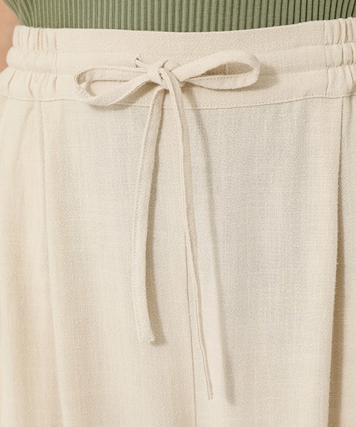 AZUL by moussy（アズールバイマウジー）の「LINEN WIDE PANTS/リネンワイドパンツ（その他パンツ・レディース・キャメル/ブラック/ライトベージュ・SMALL/MEDIUM）」の20枚目の写真