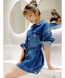 GYDA | ウエストマークデニムロングジャケット(デニムジャケット)