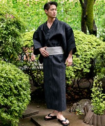 ADMIX/ATELIER SAB MEN | 【４点セット】しじら織り浴衣 帯 下駄 扇子 4点セット(浴衣)