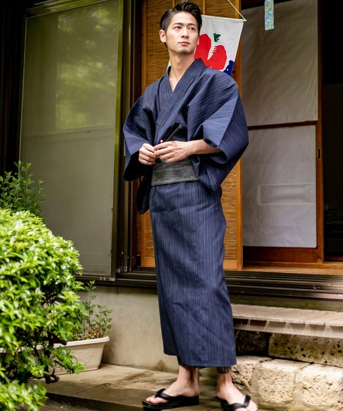 ADMIX/ATELIER SAB MEN（アドミックスアトリエサブメン）の「【４点セット】しじら織り浴衣 帯 下駄 扇子 4点セット（浴衣・メンズ・グレー系その他/ブラック系その他/ブラック系その他2/ブルー系その他/ブルー系その他5/ブルー系その他4/ブラック系その他3/ブルー系その他2/ブルー系その他6/ブルー系その他3/ブラック系その他4・48/50）」の21枚目の写真