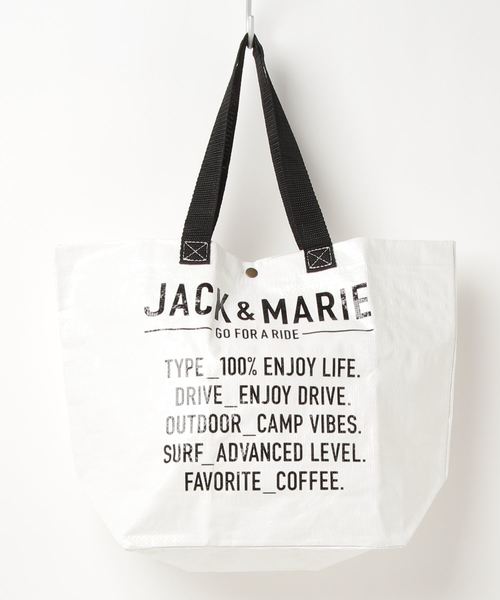 JACK & MARIE（ジャックアンドマリー）の「JACK & MARIE フリートートバックﾞS TP（トートバッグ・レディース・ホワイト/ネイビー/ブルー系その他/ブラック・ONE SIZE）」の9枚目の写真