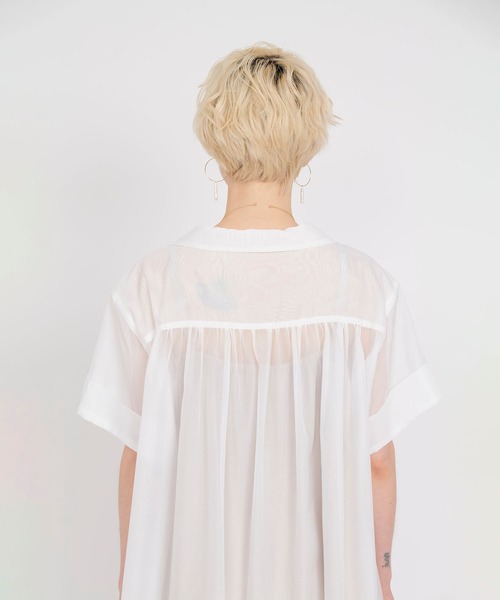 KOH.style（コースタイル）の「インナーワンピ付シアーロングシャツワンピ（ワンピース・レディース・グレー/ブラック/オフホワイト・FREE）」の8枚目の写真