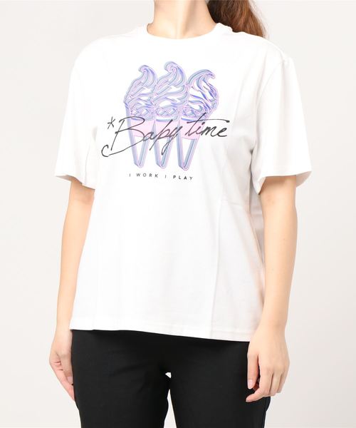 A BATHING APE(アベイシングエイプ)の「BAPY TEE(Tシャツ/カットソー・レディース・ブラック/アイボリー・SMALL/X-SMALL)」の2枚目の写真