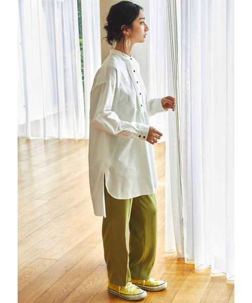 MEDE19F（メデジュウキュウ）の「ＭＥＤＥ１９Ｆ　オーバーサイズグランパシャツ（シャツ/ブラウス・レディース・オフホワイト・MEDIUM/LARGE/X-LARGE/XX-LARGE）」の12枚目の写真