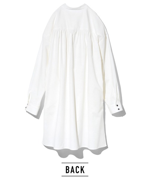 MEDE19F（メデジュウキュウ）の「ＭＥＤＥ１９Ｆ　オーバーサイズグランパシャツ（シャツ/ブラウス・レディース・オフホワイト・MEDIUM/LARGE/X-LARGE/XX-LARGE）」の4枚目の写真