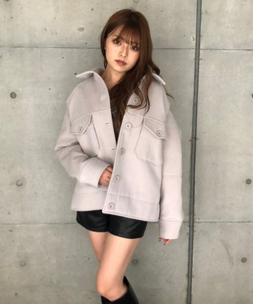 Envym アンビー の メルトンルーズjk カバーオール Wear Envym アンビー の メルトンルーズjk カバーオール Wear