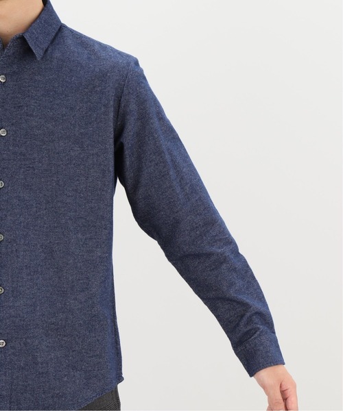 417 EDIFICE（フォーワンセブンエディフィス）の「メランジ シャギーネル レギュラーカラーシャツ（シャツ/ブラウス・メンズ・カーキ/ネイビー/チャコールグレー/ホワイト/グリーン・SMALL/MEDIUM/LARGE/X-LARGE）」の14枚目の写真