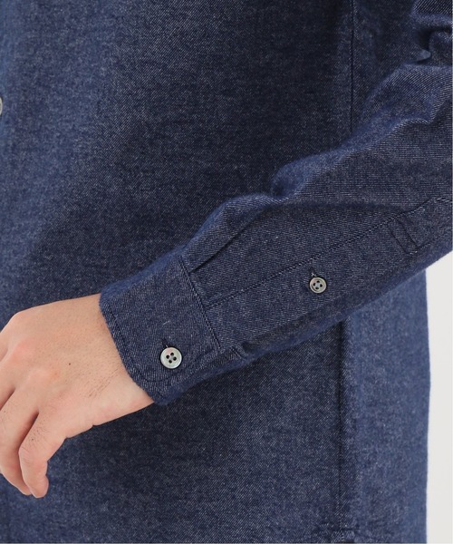 417 EDIFICE（フォーワンセブンエディフィス）の「メランジ シャギーネル レギュラーカラーシャツ（シャツ/ブラウス・メンズ・カーキ/ネイビー/チャコールグレー/ホワイト/グリーン・SMALL/MEDIUM/LARGE/X-LARGE）」の15枚目の写真