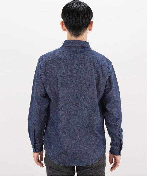 417 EDIFICE（フォーワンセブンエディフィス）の「メランジ シャギーネル レギュラーカラーシャツ（シャツ/ブラウス・メンズ・カーキ/ネイビー/チャコールグレー/ホワイト/グリーン・SMALL/MEDIUM/LARGE/X-LARGE）」の11枚目の写真