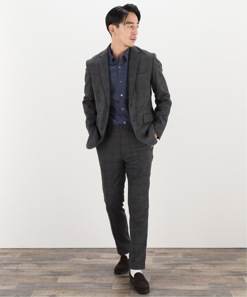 417 EDIFICE（フォーワンセブンエディフィス）の「メランジ シャギーネル レギュラーカラーシャツ（シャツ/ブラウス・メンズ・カーキ/ネイビー/チャコールグレー/ホワイト/グリーン・SMALL/MEDIUM/LARGE/X-LARGE）」の8枚目の写真