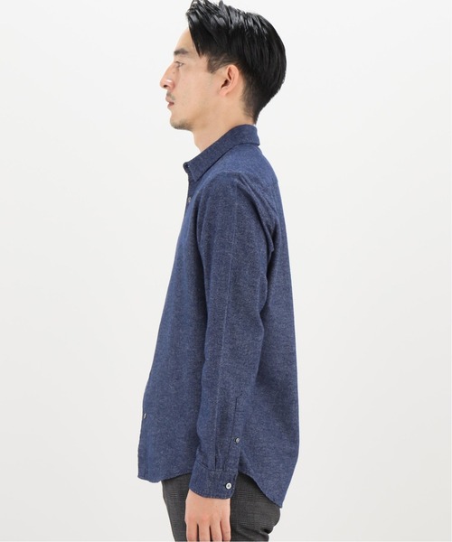 417 EDIFICE（フォーワンセブンエディフィス）の「メランジ シャギーネル レギュラーカラーシャツ（シャツ/ブラウス・メンズ・カーキ/ネイビー/チャコールグレー/ホワイト/グリーン・SMALL/MEDIUM/LARGE/X-LARGE）」の10枚目の写真