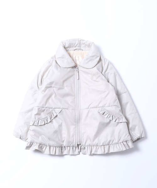 KP（ケーピー）の「高密度タフタフリルジャケット（100-130cm）（ナイロンジャケット・キッズ・チェリーピンク/グレー・120cm/100cm/110cm/130cm）」の2枚目の写真